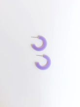 Load image into Gallery viewer, Small Acrylic Hoop Earrings