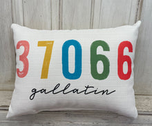 Load image into Gallery viewer, Colorful Zip Code Pillow - Red Tulip Gifts