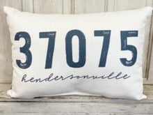 Load image into Gallery viewer, Grey Zip Code Pillow - Red Tulip Gifts