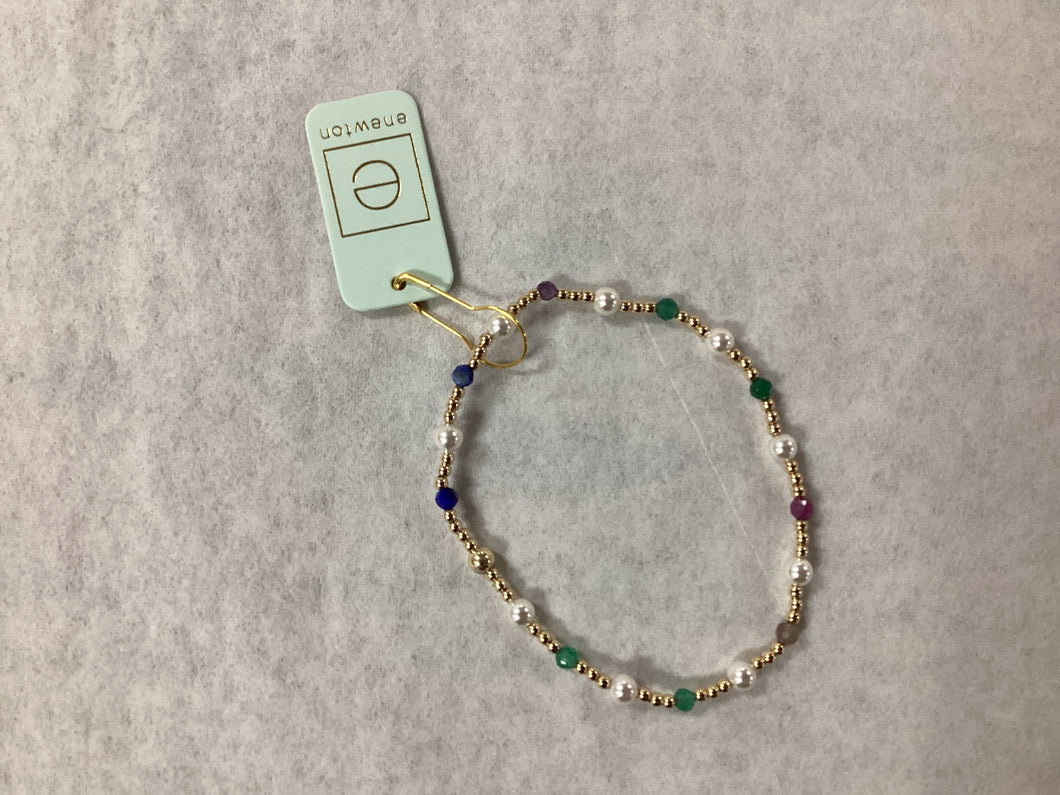 E Newton Pearl Sincerity Pattern 4mm Bead Bracelet Hot Mess FW25