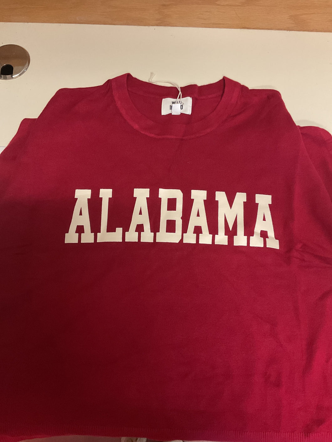 Alabama Print Short Sleeve Sweater