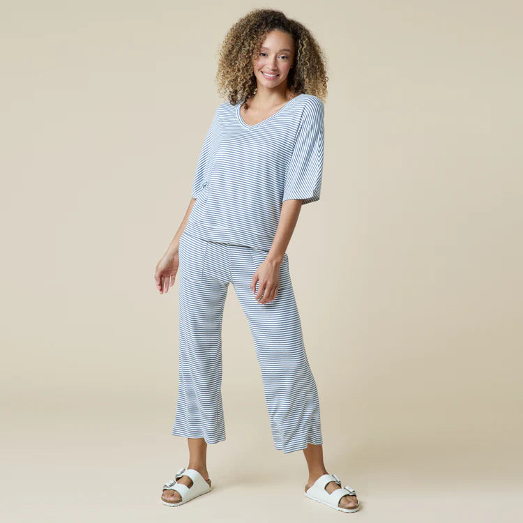 Softies Dream Relaxed V Neck Capri Lounge Set