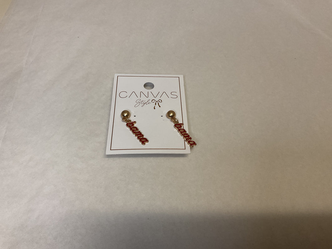 Alabama Crimson Tide Script Earrings