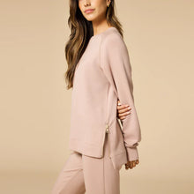 Load image into Gallery viewer, Softies DreamTech Crew Tunic with Side Zip &amp; Ankle Cuff Pant

