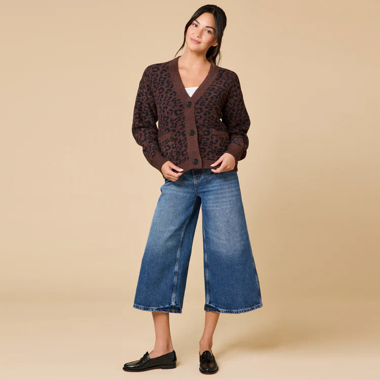 Softies Solid Marshmallow Crop Cardigan