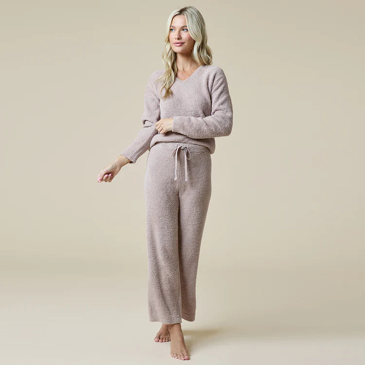 Softies Solid Marshmallow V-Neck Lounge Set