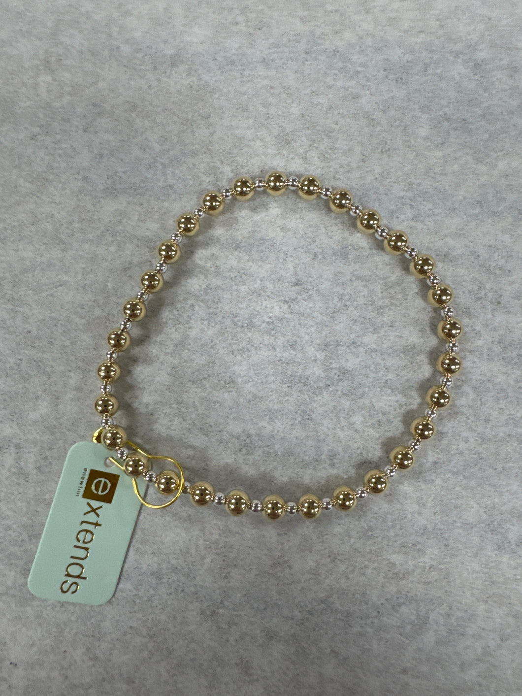 Extends Classic Grateful 5mm Bead Bracelet Mixed Metal
