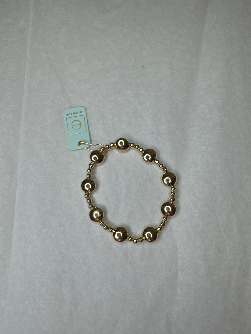 Honesty Gold Sincerity Pattern 10mm Bead Bracelet