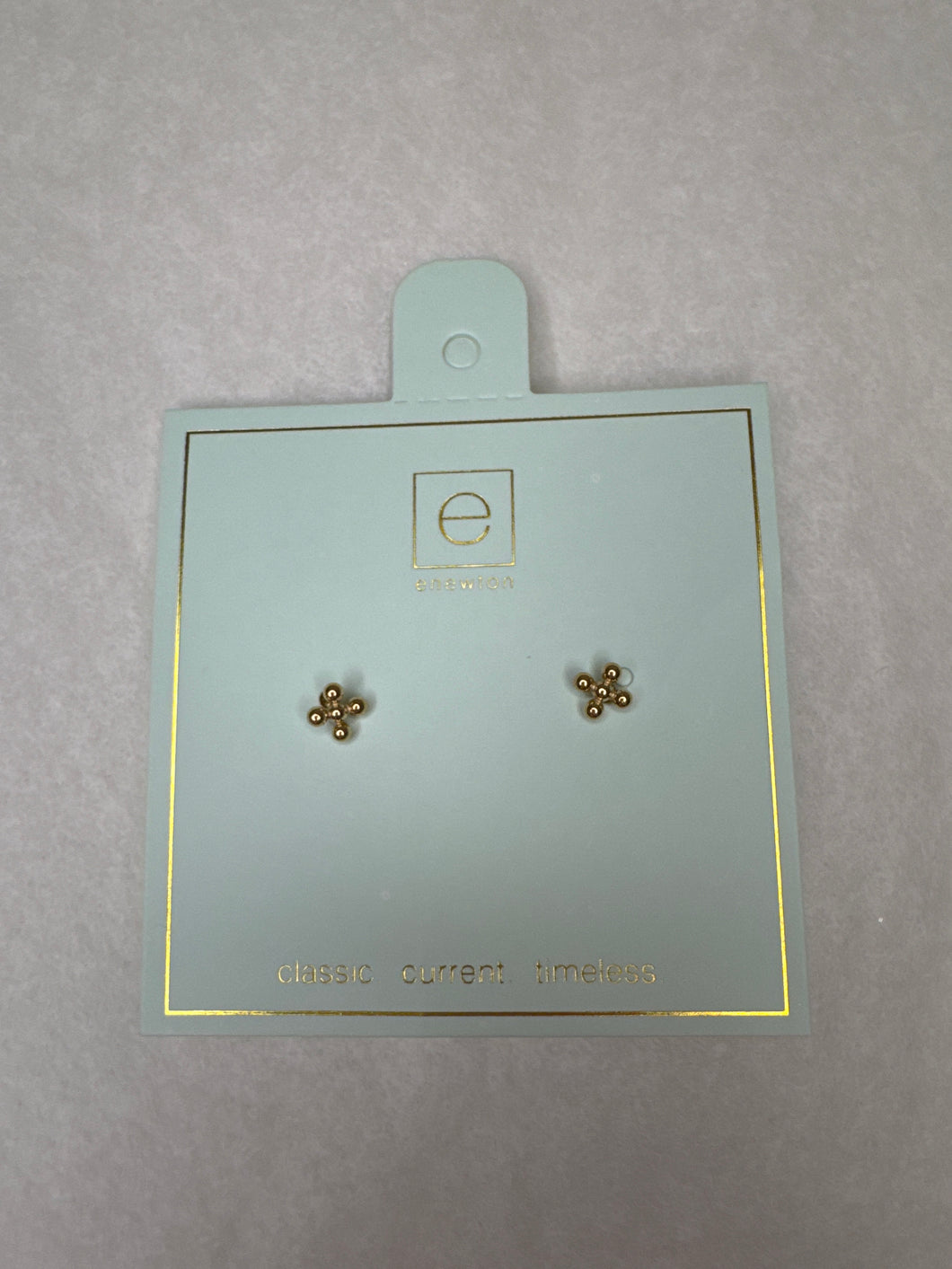 Classic Beaded Signature Cross Small Stud 2mm