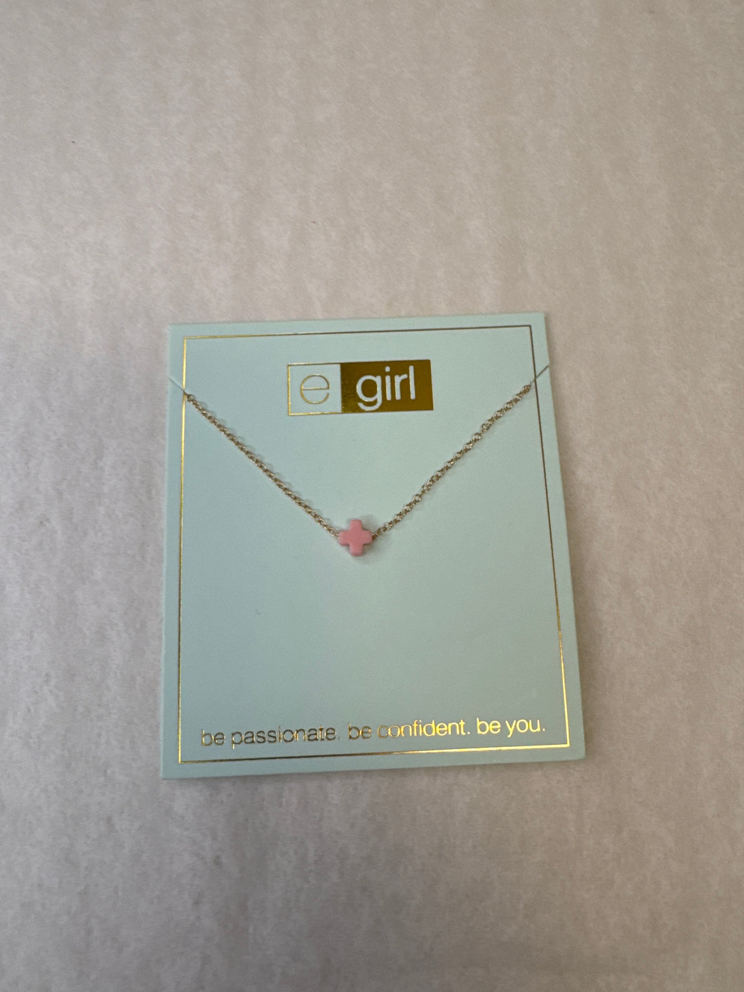 egirl Small Pink Cross Necklace