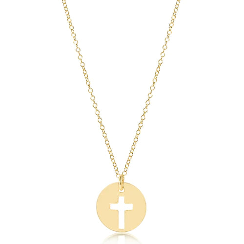 E Newton Blessed Gold Disc Necklace