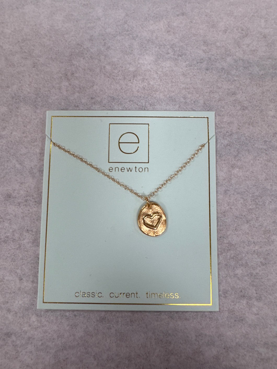 16” Necklace Gold Inspire Love Small Gold Charm