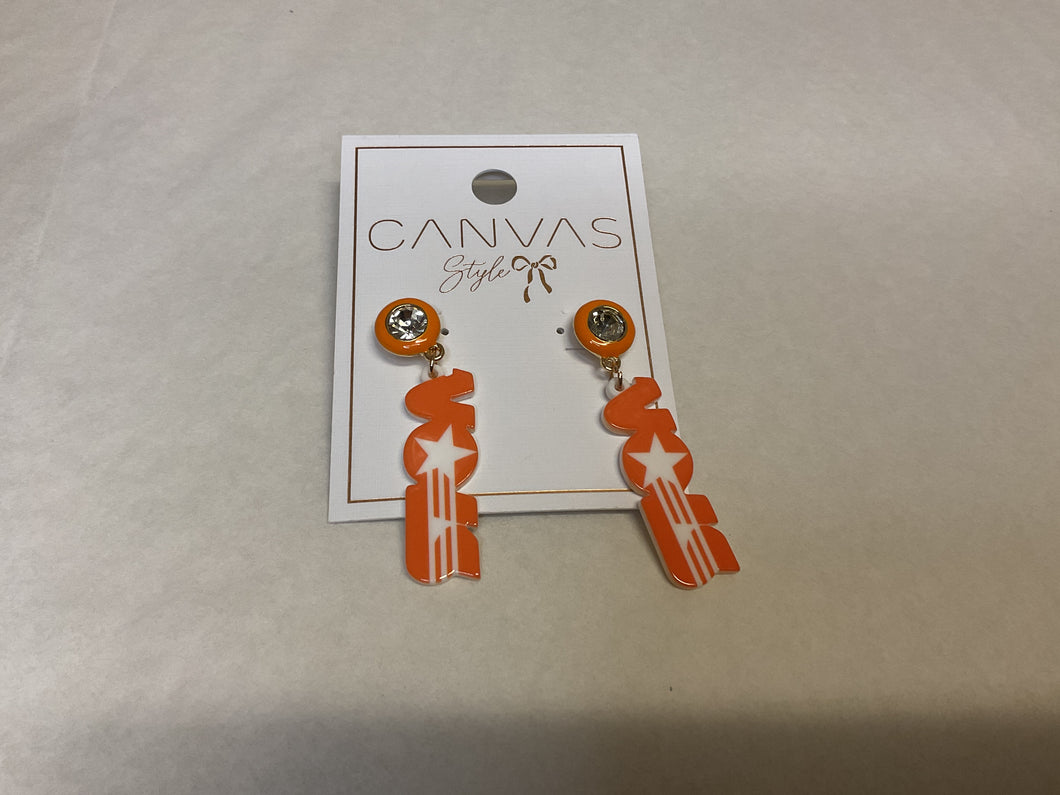 Tennessee Vols Resin Block Earrings