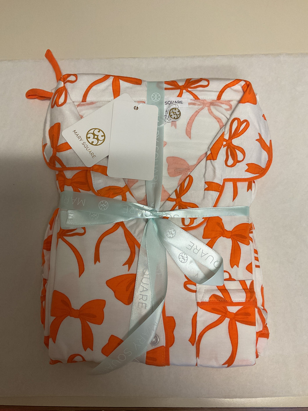 Bows- Orange & White Charlotte Pant Set