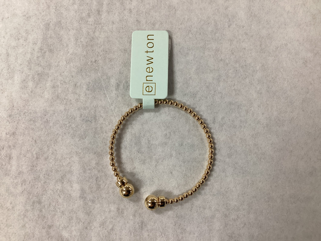 Classic Gold 3mm Bead Cuff-Gold