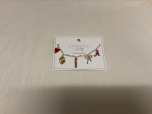 Load image into Gallery viewer, Paper Clip Charm Collector Necklace in Shiny Gold Gamedayk
