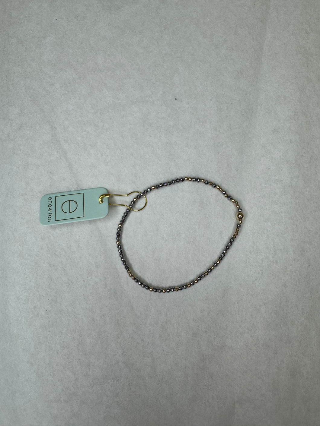 Hope Unwritten Silver Faceted Hematite 2mm Bead Bracelet