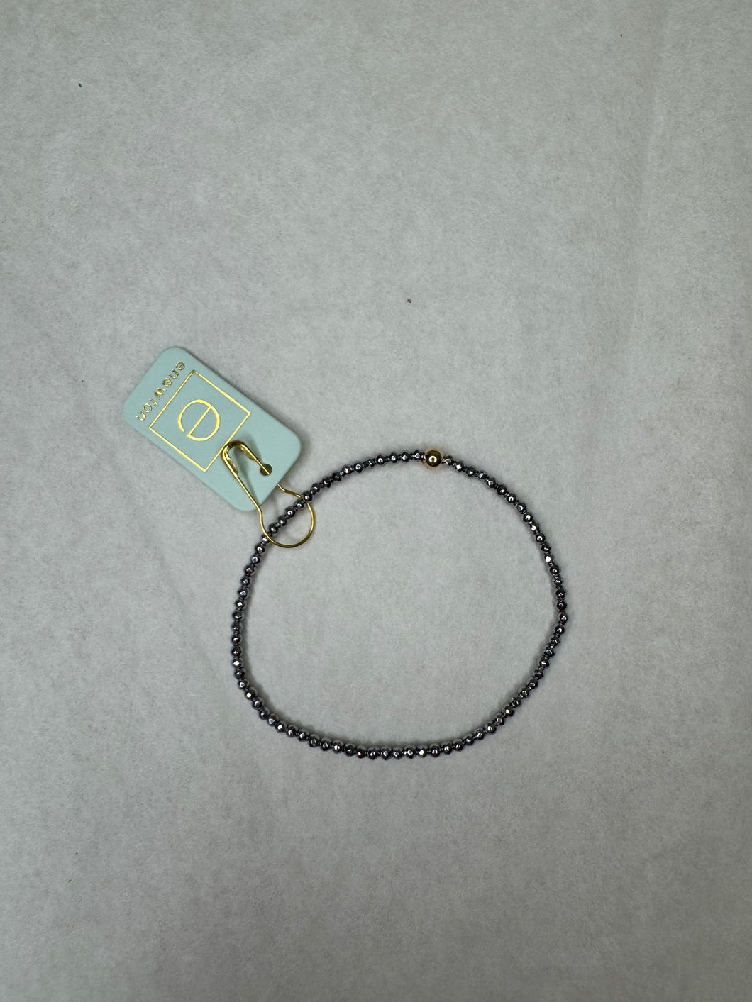 Silver Faceted Hematite 2mm Bead Bracelet