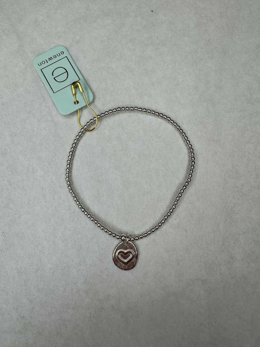 Classic Sterling 2mm Bead Bracelet Inspire Love Small Sterling Charm