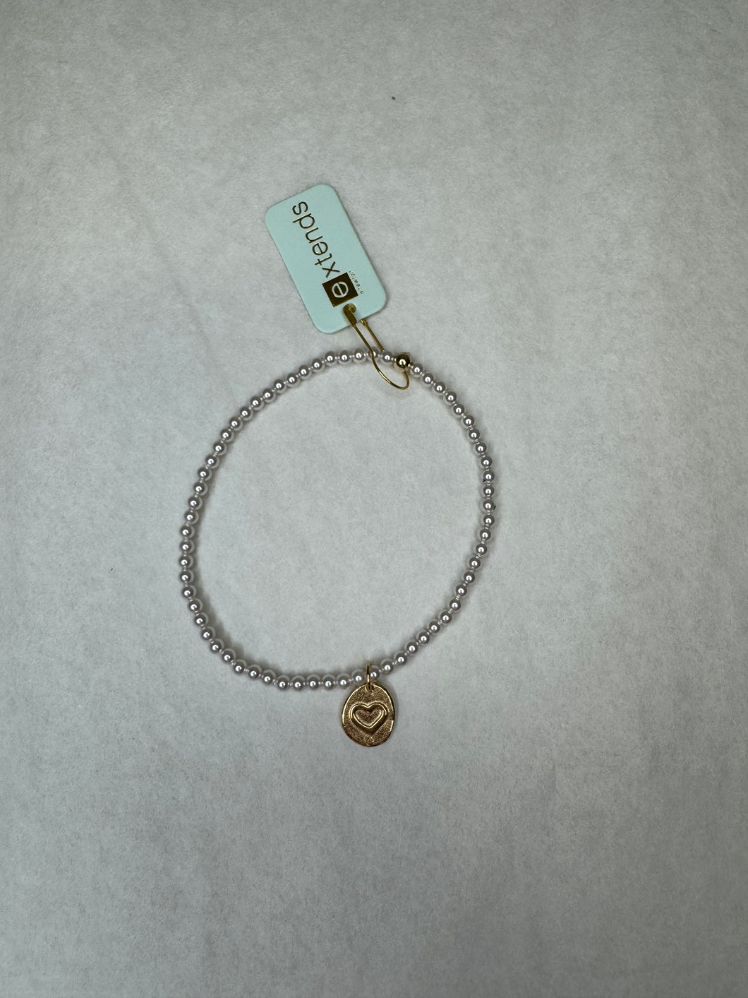 Enewton Extends Classic Pearl 3mm Bead Bracelet Inspire Love Small Gold Charm