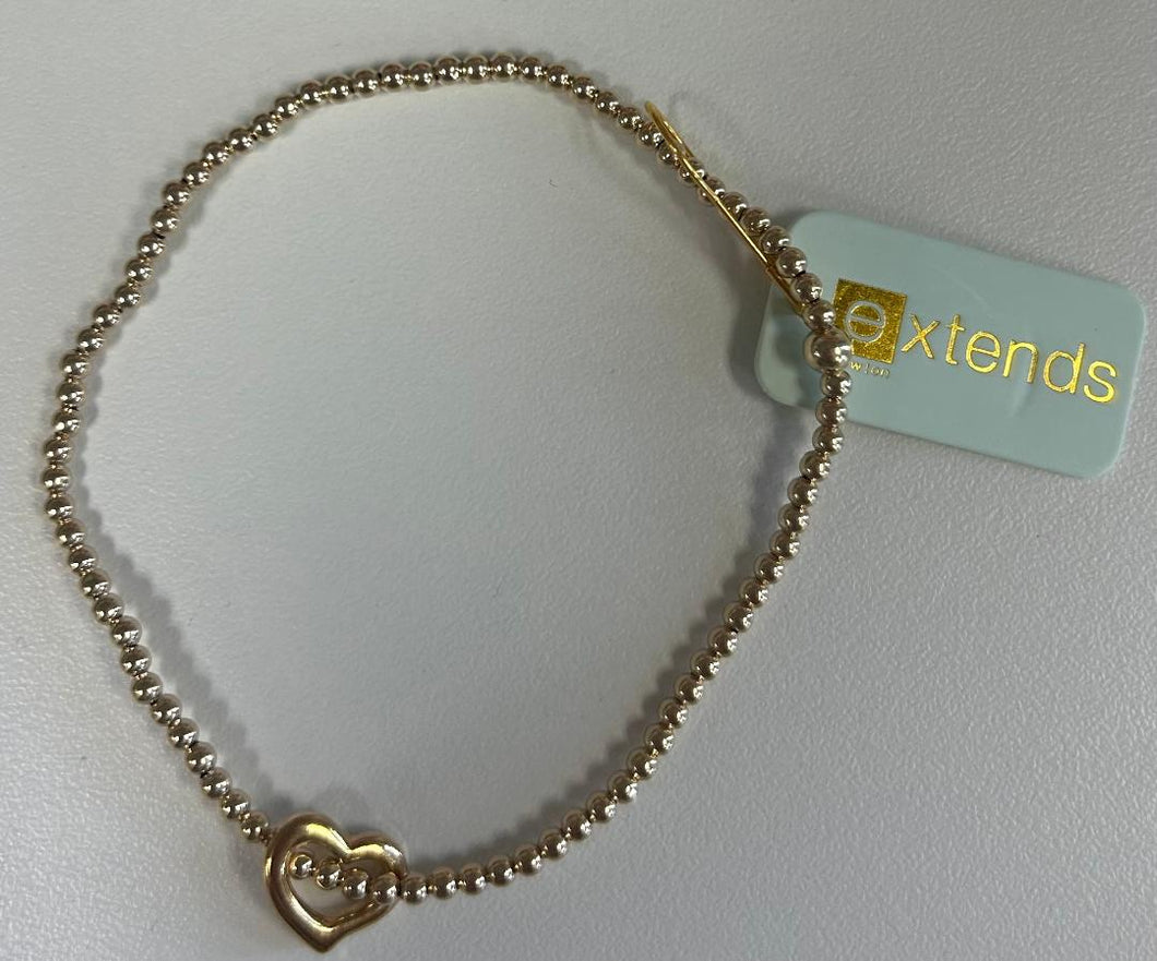 E Newton EXTENDS Gold 2.5 Love Charm Bracelet