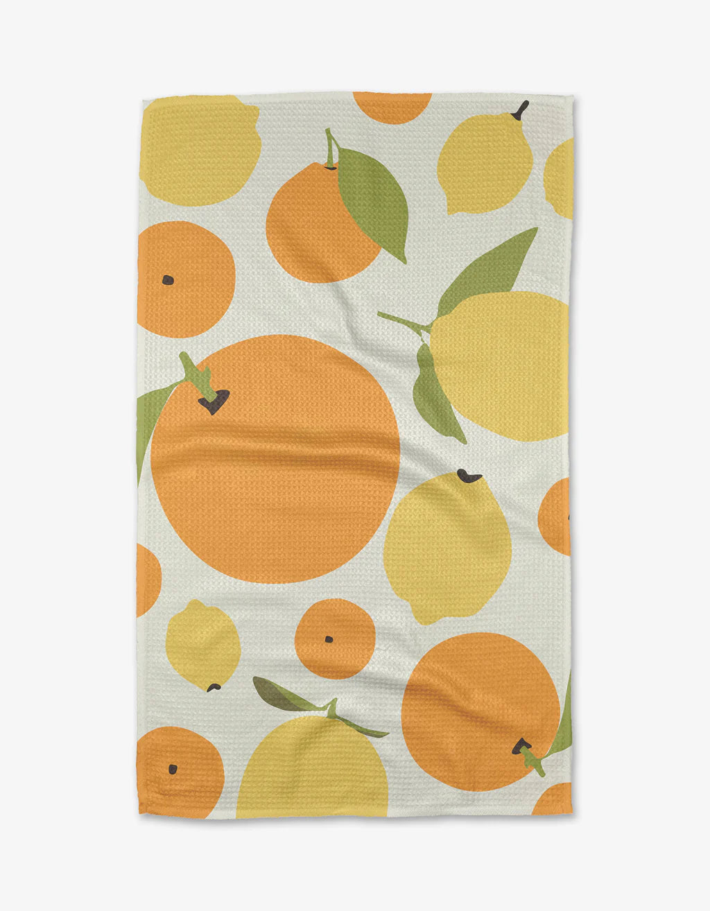 Sunny Lemons & Oranges Geometry Kitchen Towel