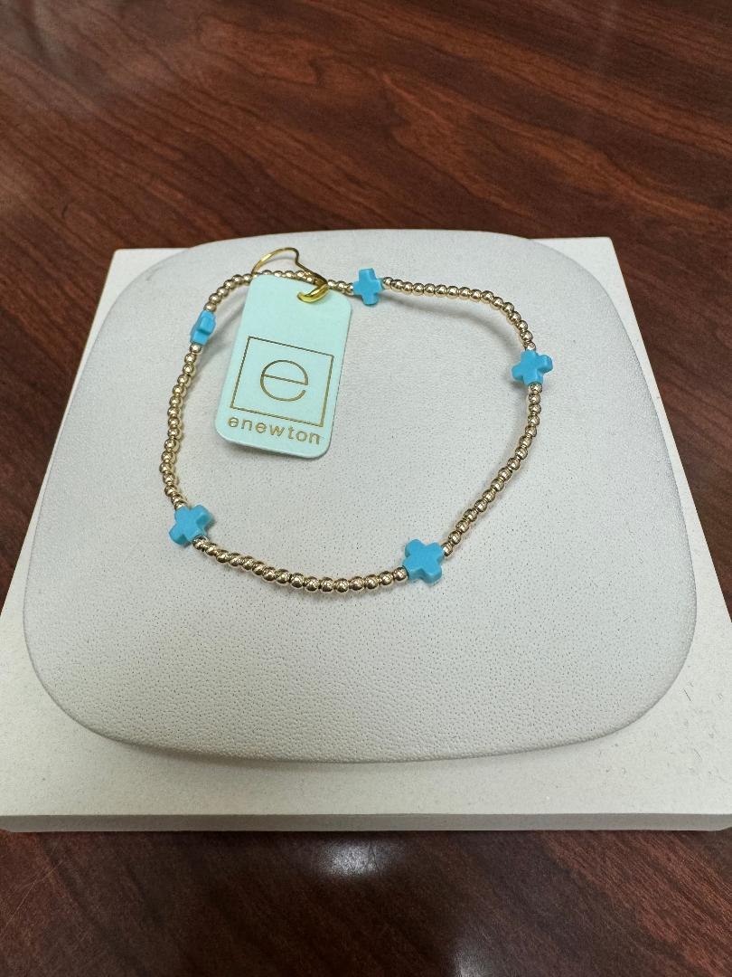 ENewton Small Cross Turquoise Bracelet