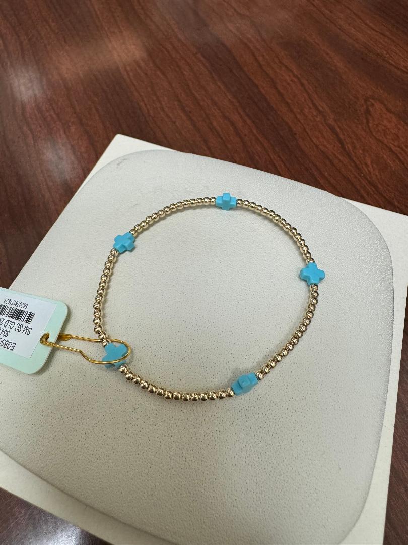 egirl Small Cross Turquoise Bracelet