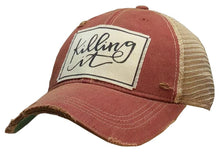 Load image into Gallery viewer, Distressed Trucker Hat - Red Tulip Gifts
