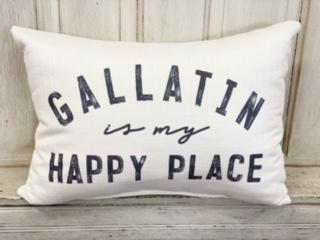 Grey Happy Place Pillow - Red Tulip Gifts